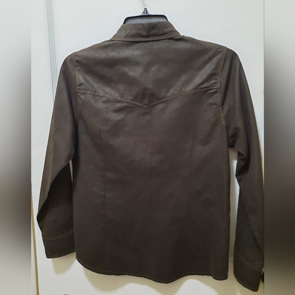 Legacy Falls For Women Large Brown Western Faux Suede Shirt Large - Picture 12 of 14